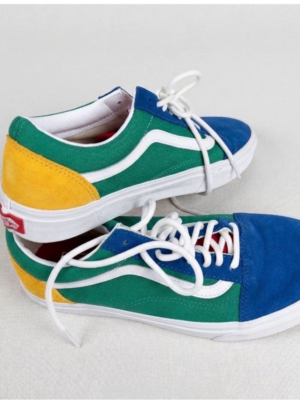 Vans Low-Top Sneakers in Blue, Green & Yellow
